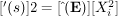 $ ['(s)]2=[\^\,(\mathbf{E})][X_i^2] $