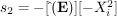 $ s_2=-[\^\,(\mathbf{E})][-X_i^2] $
