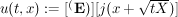 $ u(t, x):=[^(\mathbf{E})][j(x+\sqrt{tX})] $