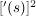 $ ['(s)]^2 $